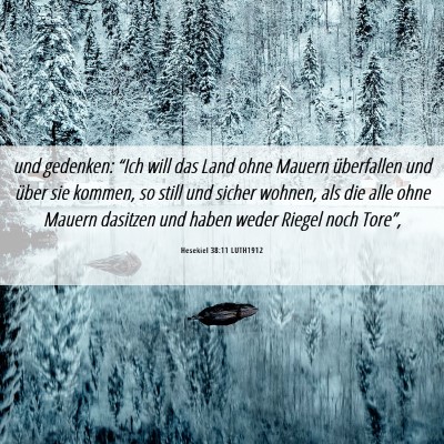 Picture 06 - Hesekiel 38:11 LUTH1912 - und gedenken: “Ich will das Land ohne Mauern - Bible Verse Picture