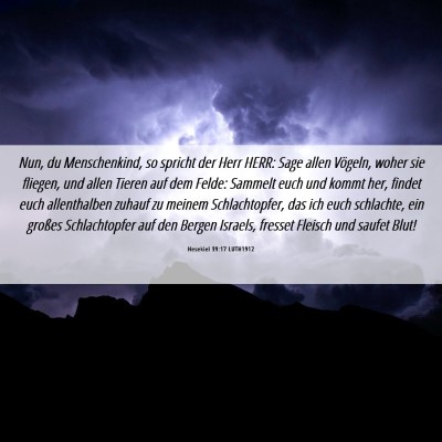 Picture 06 - Hesekiel 39:17 LUTH1912 - Nun, du Menschenkind, so spricht der Herr HERR: - Bible Verse Picture
