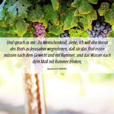 Picture 06 - Hesekiel 4:16 LUTH1912 - Und sprach zu mir: Du Menschenkind, siehe, ich - Bible Verse Picture