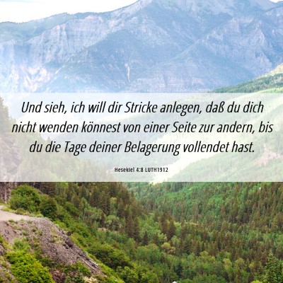 Picture 06 - Hesekiel 4:8 LUTH1912 - Und sieh, ich will dir Stricke anlegen, daß du - Bible Verse Picture