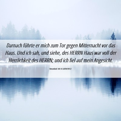 Picture 06 - Hesekiel 44:4 LUTH1912 - Darnach führte er mich zum Tor gegen Mitternacht - Bible Verse Picture