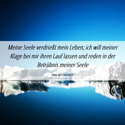 Picture 06 - Hiob 10:1 LUTH1912 - Meine Seele verdrießt mein Leben; ich will - Bible Verse Picture