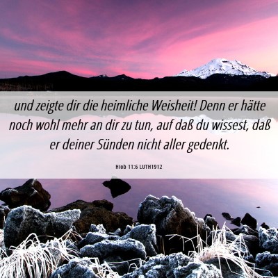 Picture 06 - Hiob 11:6 LUTH1912 - und zeigte dir die heimliche Weisheit! Denn er - Bible Verse Picture