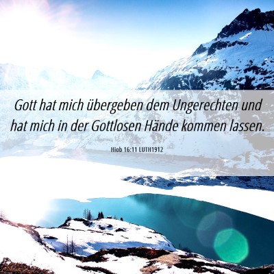 Picture 06 - Hiob 16:11 LUTH1912 - Gott hat mich übergeben dem Ungerechten und hat - Bible Verse Picture