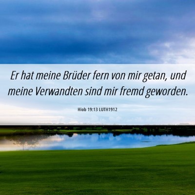 Picture 06 - Hiob 19:13 LUTH1912 - Er hat meine Brüder fern von mir getan, und - Bible Verse Picture