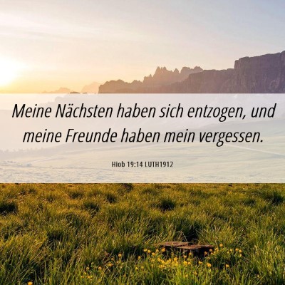 Picture 06 - Hiob 19:14 LUTH1912 - Meine Nächsten haben sich entzogen, und meine - Bible Verse Picture