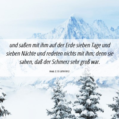 Picture 06 - Hiob 2:13 LUTH1912 - und saßen mit ihm auf der Erde sieben Tage und - Bible Verse Picture