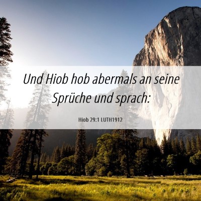 Picture 06 - Hiob 29:1 LUTH1912 - Und Hiob hob abermals an seine Sprüche und - Bible Verse Picture