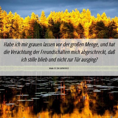 Picture 06 - Hiob 31:34 LUTH1912 - Habe ich mir grauen lassen vor der großen Menge, - Bible Verse Picture