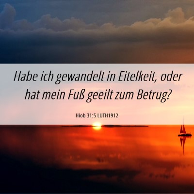 Picture 06 - Hiob 31:5 LUTH1912 - Habe ich gewandelt in Eitelkeit, oder hat mein - Bible Verse Picture