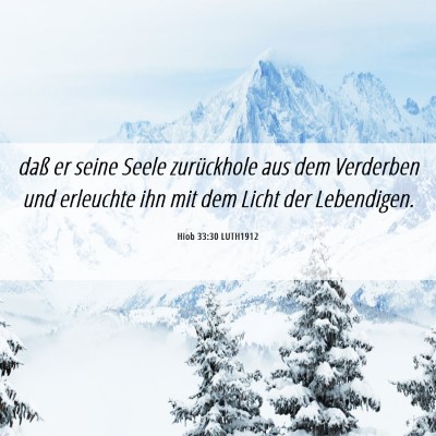 Picture 06 - Hiob 33:30 LUTH1912 - daß er seine Seele zurückhole aus dem Verderben - Bible Verse Picture