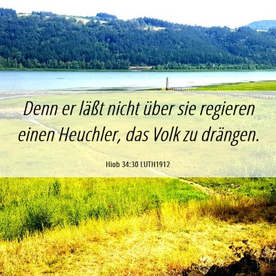 Picture 06 - Hiob 34:30 LUTH1912 - Denn er läßt nicht über sie regieren einen - Bible Verse Picture