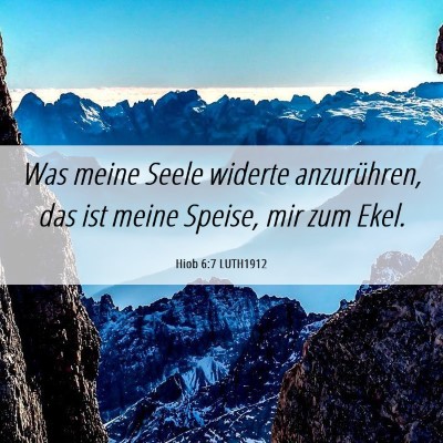 Picture 06 - Hiob 6:7 LUTH1912 - Was meine Seele widerte anzurühren, das ist - Bible Verse Picture