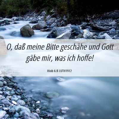 Picture 06 - Hiob 6:8 LUTH1912 - O, daß meine Bitte geschähe und Gott gäbe mir, - Bible Verse Picture