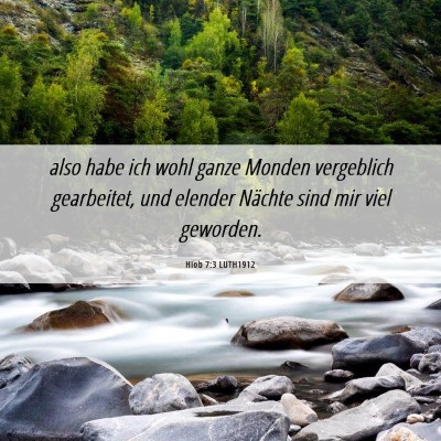 Picture 06 - Hiob 7:3 LUTH1912 - also habe ich wohl ganze Monden vergeblich - Bible Verse Picture