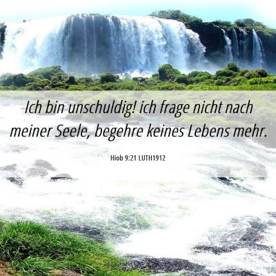 Picture 06 - Hiob 9:21 LUTH1912 - Ich bin unschuldig! ich frage nicht nach meiner - Bible Verse Picture