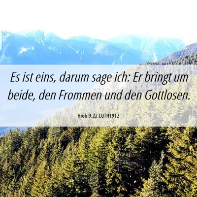 Picture 06 - Hiob 9:22 LUTH1912 - Es ist eins, darum sage ich: Er bringt um beide, - Bible Verse Picture