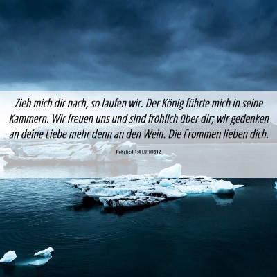 Picture 06 - Hohelied 1:4 LUTH1912 - Zieh mich dir nach, so laufen wir. Der König - Bible Verse Picture