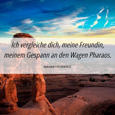 Picture 06 - Hohelied 1:9 LUTH1912 - Ich vergleiche dich, meine Freundin, meinem - Bible Verse Picture