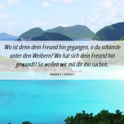 Picture 06 - Hohelied 6:1 LUTH1912 - Wo ist denn dein Freund hin gegangen, o du - Bible Verse Picture