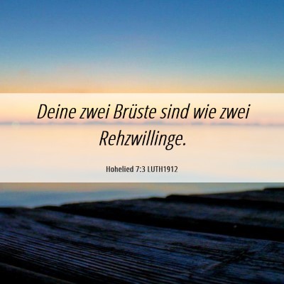 Picture 06 - Hohelied 7:3 LUTH1912 - Deine zwei Brüste sind wie zwei - Bible Verse Picture