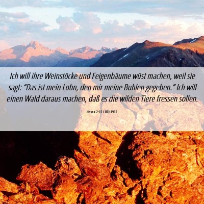 Picture 06 - Hosea 2:12 LUTH1912 - Ich will ihre Weinstöcke und Feigenbäume wüst - Bible Verse Picture