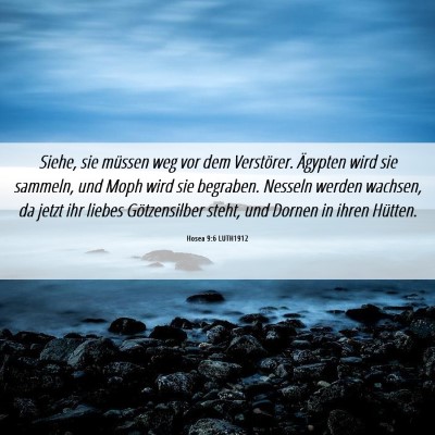 Picture 06 - Hosea 9:6 LUTH1912 - Siehe, sie müssen weg vor dem Verstörer. - Bible Verse Picture
