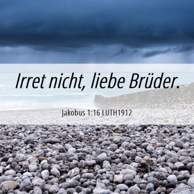 Picture 06 - Jakobus 1:16 LUTH1912 - Irret nicht, liebe - Bible Verse Picture