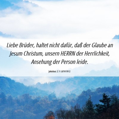 Picture 06 - Jakobus 2:1 LUTH1912 - Liebe Brüder, haltet nicht dafür, daß der - Bible Verse Picture