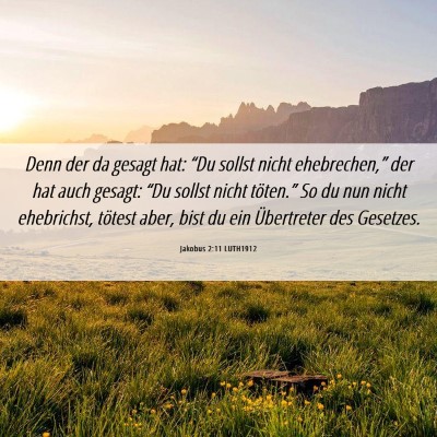 Picture 06 - Jakobus 2:11 LUTH1912 - Denn der da gesagt hat: “Du sollst nicht - Bible Verse Picture