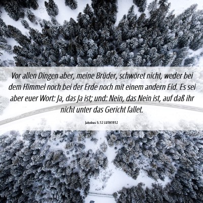 Picture 06 - Jakobus 5:12 LUTH1912 - Vor allen Dingen aber, meine Brüder, schwöret - Bible Verse Picture