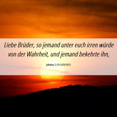 Picture 06 - Jakobus 5:19 LUTH1912 - Liebe Brüder, so jemand unter euch irren würde - Bible Verse Picture