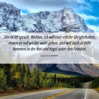 Picture 06 - Jeremia 15:11 LUTH1912 - Der HERR sprach: Wohlan, ich will euer etliche - Bible Verse Picture