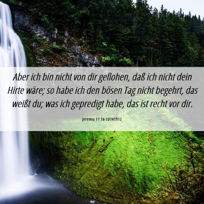 Picture 06 - Jeremia 17:16 LUTH1912 - Aber ich bin nicht von dir geflohen, daß ich - Bible Verse Picture