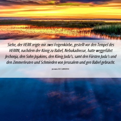Picture 06 - Jeremia 24:1 LUTH1912 - Siehe, der HERR zeigte mir zwei Feigenkörbe, - Bible Verse Picture