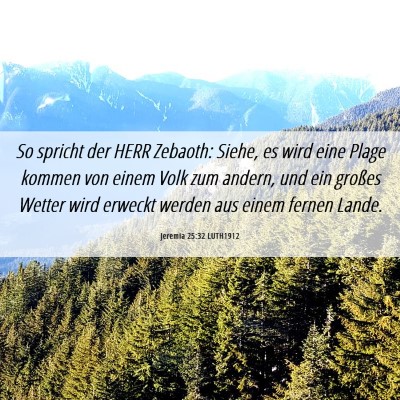 Picture 06 - Jeremia 25:32 LUTH1912 - So spricht der HERR Zebaoth: Siehe, es wird eine - Bible Verse Picture