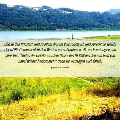 Picture 06 - Jeremia 27:16 LUTH1912 - Und zu den Priestern und zu allem diesem Volk - Bible Verse Picture