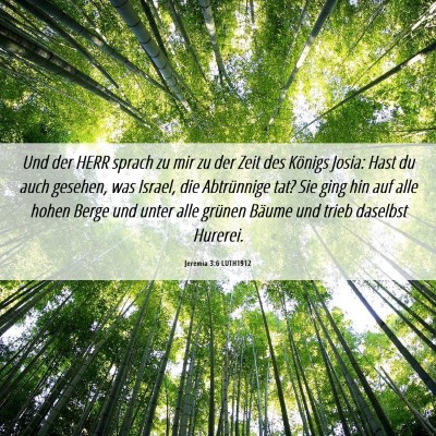 Picture 06 - Jeremia 3:6 LUTH1912 - Und der HERR sprach zu mir zu der Zeit des - Bible Verse Picture
