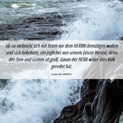 Picture 06 - Jeremia 36:7 LUTH1912 - ob sie vielleicht sich mit Beten vor dem HERRN - Bible Verse Picture