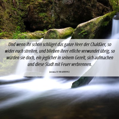 Picture 06 - Jeremia 37:10 LUTH1912 - Und wenn ihr schon schlüget das ganze Heer der - Bible Verse Picture
