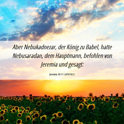 Picture 06 - Jeremia 39:11 LUTH1912 - Aber Nebukadnezar, der König zu Babel, hatte - Bible Verse Picture