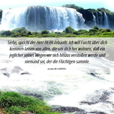 Picture 06 - Jeremia 49:5 LUTH1912 - Siehe, spricht der Herr HERR Zebaoth: Ich will - Bible Verse Picture