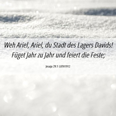 Picture 06 - Jesaja 29:1 LUTH1912 - Weh Ariel, Ariel, du Stadt des Lagers Davids! - Bible Verse Picture