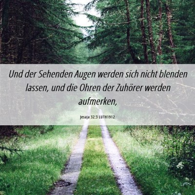 Picture 06 - Jesaja 32:3 LUTH1912 - Und der Sehenden Augen werden sich nicht blenden - Bible Verse Picture
