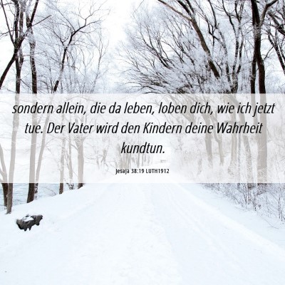 Picture 06 - Jesaja 38:19 LUTH1912 - sondern allein, die da leben, loben dich, wie ich - Bible Verse Picture