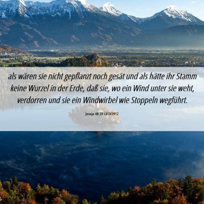 Picture 06 - Jesaja 40:24 LUTH1912 - als wären sie nicht gepflanzt noch gesät und - Bible Verse Picture