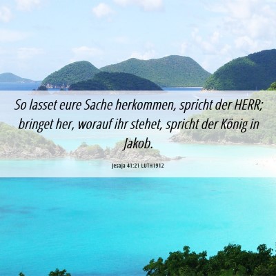 Picture 06 - Jesaja 41:21 LUTH1912 - So lasset eure Sache herkommen, spricht der HERR; - Bible Verse Picture