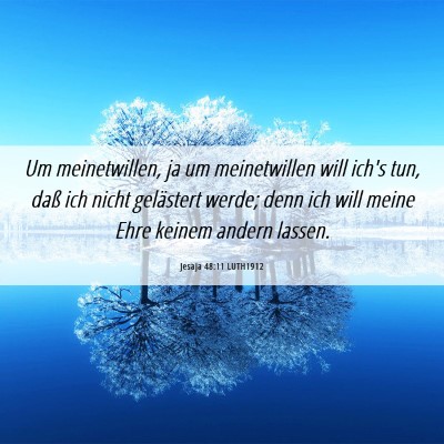 Picture 06 - Jesaja 48:11 LUTH1912 - Um meinetwillen, ja um meinetwillen will ich's - Bible Verse Picture