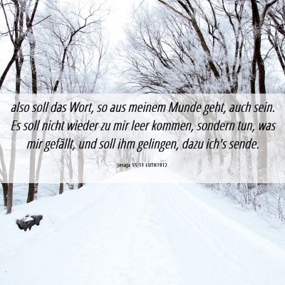 Picture 06 - Jesaja 55:11 LUTH1912 - also soll das Wort, so aus meinem Munde geht, - Bible Verse Picture
