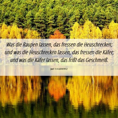 Picture 06 - Joel 1:4 LUTH1912 - Was die Raupen lassen, das fressen die - Bible Verse Picture